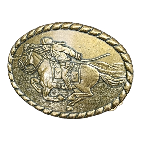 Vintage Pony Express Rider Commemorative Buckle - Picture 1 of 4